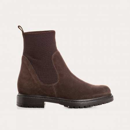 BOOTS EVELYN CUIR VELOURS