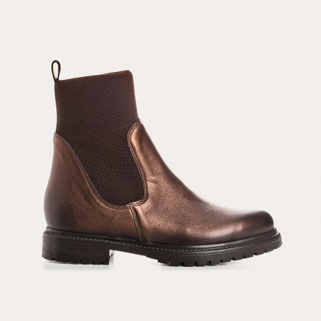 BOOTS EVELYN CUIR METALLISE