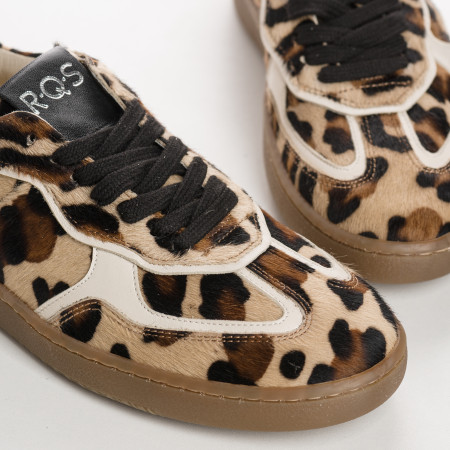 BASKETS ATHENA CUIR LEOPARD