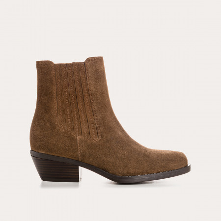 BOOTS EUXANE CUIR VELOURS