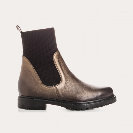 BOOTS EVELYN CUIR METALLISE