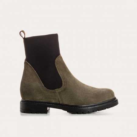 BOOTS EVELYN CUIR VELOURS