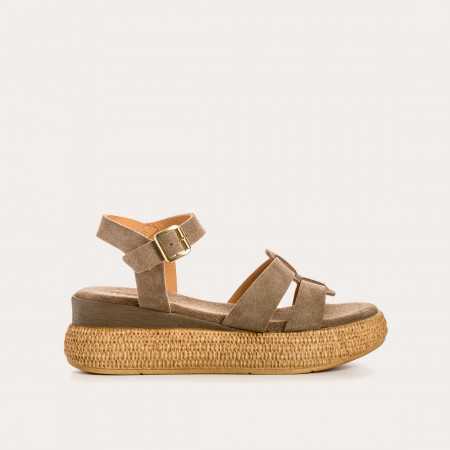 SANDALES YSEULT CUIR VELOURS