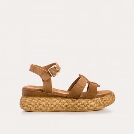 SANDALES YSEULT CUIR VELOURS