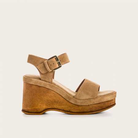 SANDALES LAOS CUIR VELOURS